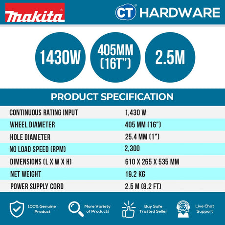 Makita 2416S Portable Cut Off Machine 16" 405mm 1430W