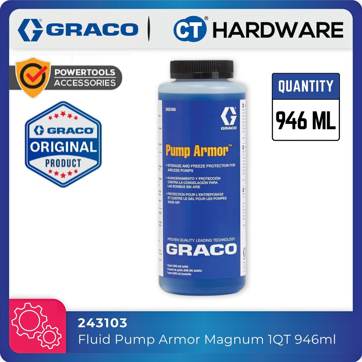 Graco 243104 Fluid Pump Armor Magnum 1QT (946ML)