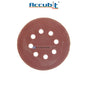 Accubit 2490035320 Abrasive 320 Grit Velcro Sandpaper 8-Hole 125mm (5"), 5pcs-pack