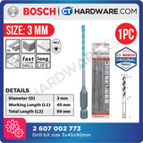 BOSCH HEX-9 MULTI CONSTRUCTION DRILL BIT SIZE 3 MM TO 12 MM - 1PC