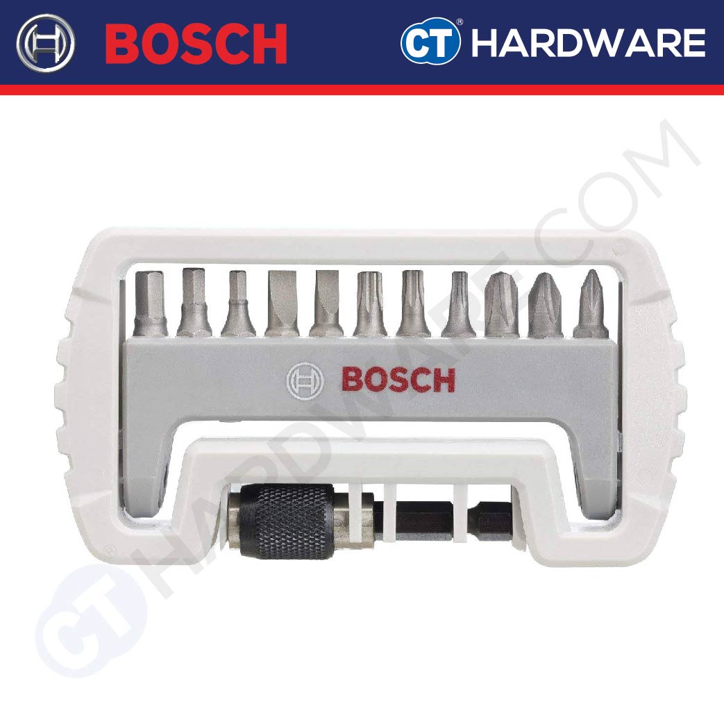 BOSCH 2607017335 PROFESSIONAL 11+1 SCREWDRIVER BIT SET 1/4" SHANK  LONG LIFE