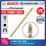 BOSCH 2 608 522 255 SCREWDRIVER BIT (PH2-150MM) GOLD [ 2608522255 ] - 1PC