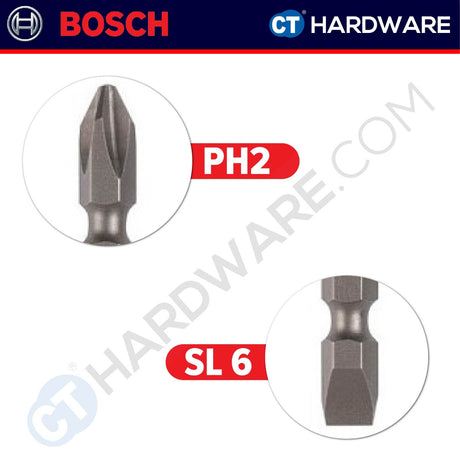 BOSCH 2 608 522 265 SCREWDRIVER BIT 65MM PH2-SL6 GREY [ 2608522265 ] - 1PC