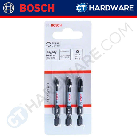 Bosch 2 608 522 491 IMPACT SCREWDRIVER BITS PH1 | PH2 | PH3 | SHORT SERIES [  2608522491 ] - 3PC