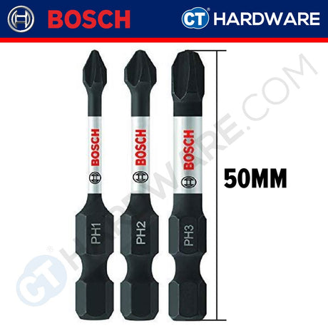 Bosch 2 608 522 491 IMPACT SCREWDRIVER BITS PH1 | PH2 | PH3 | SHORT SERIES [  2608522491 ] - 3PC