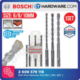 BOSCH 2 608 579 118 SDS PLUS-1 HAMMER DRILL BIT 3PCS SET SIZE 6,8,10 X 160MM [ 2608579118 ]