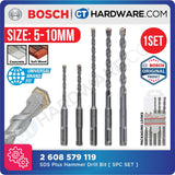 BOSCH 2 608 579 119 SDS PLUS HAMMER DRILL BIT 5PCS SET SIZE 5,6x110MM | 6,8,10x160MM [  2608579119  ]