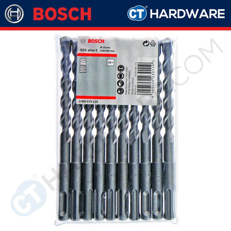 BOSCH 2 608 579 124 SDS PLUS HAMMER DRILL BIT SIZE 10x160MM - 10PCS SET [  2608579124  ]