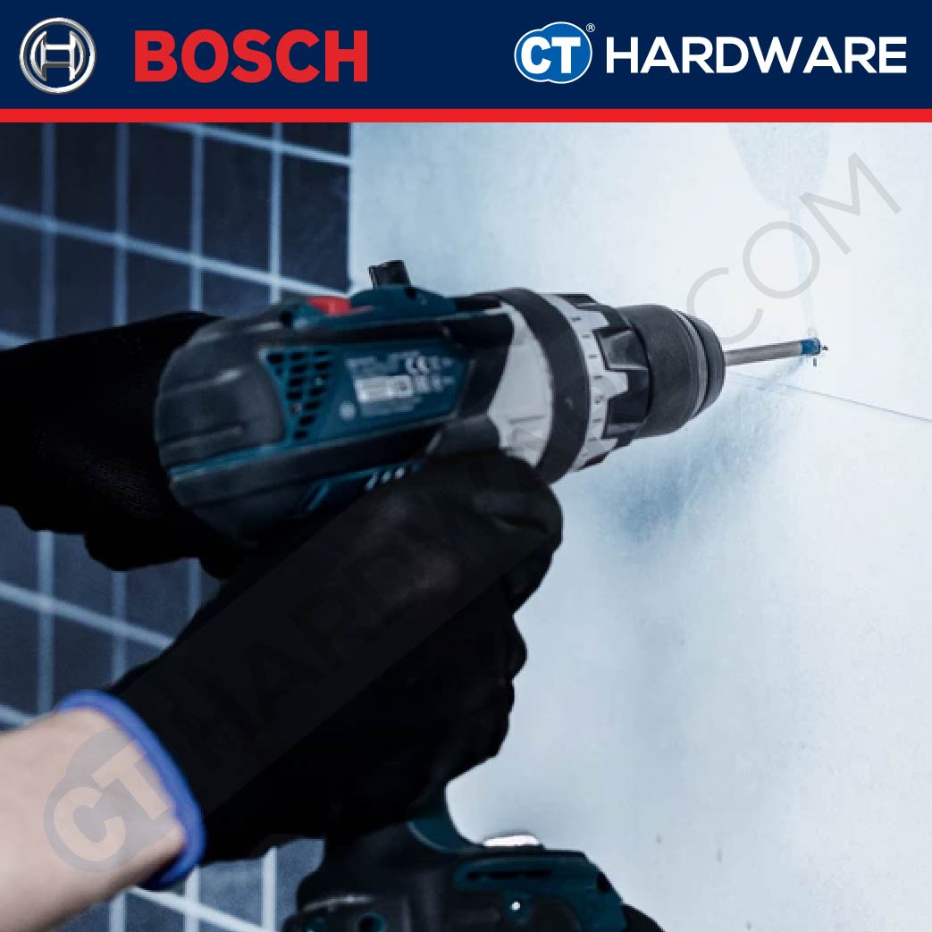 BOSCH 2608579511 HEX-9 HARD CERAMIC TILE DRILL BIT SET  5/6/8 X 90MM HEXAGON SHANK [ 3PC IN 1PACK ]