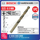 BOSCH HSS-G COBALT DRILL BIT 135° METAL DRILL BIT SIZE 6.5MM TO 10.0MM - 1PC