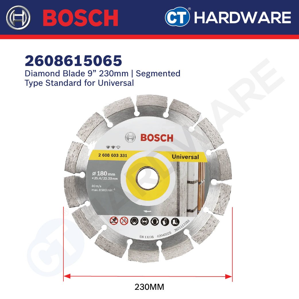 Bosch PRO 2608615065 Multi Material Diamond Cutting Disc 230mm x 22.23mm