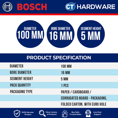 Bosch 2 608 619 963 | 2 608 619 964  Diamond Cup Wheel Segmented & Turbo Continous | 100MM | Grinding Materials