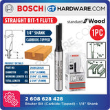 Bosch Carbide-Tipped Router Bit - Straight Bit, 1-flute (Diameter - 12.7mm) 2608628428