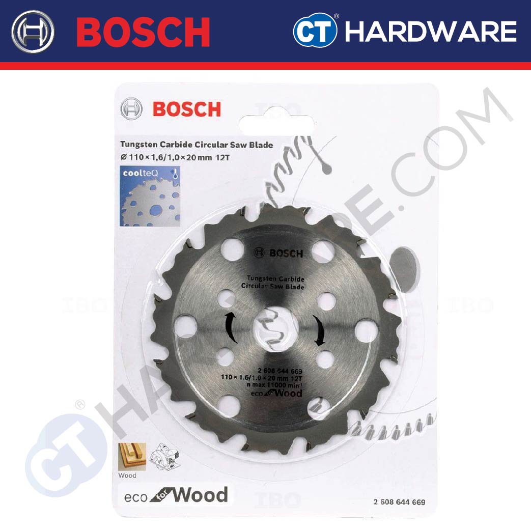 BOSCH 2 608 644 669 TCT SAW BLADE 110 (4") X 1.6 X 20MM | 12T | ECO TYPE | SUITABLE FOR WOOD [ 2608644669 ]