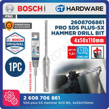BOSCH PRO SDS Plus-5X Hammer Drill Bit Size 5mm to 13mm for Rotary Hammer Accessories 4 Flutes Concrete Drill Bit - 1PC