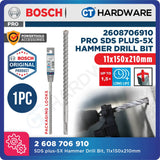 BOSCH PRO SDS Plus-5X Hammer Drill Bit Size 5mm to 13mm for Rotary Hammer Accessories 4 Flutes Concrete Drill Bit - 1PC