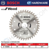 BOSCH 2 608 839 390  TCT SAW BLADE 110 (4") X 1.6 X 20MM | 40T | ECO TYPE | SUITABLE FOR WOOD [ 2608839390  ]