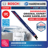 BOSCH 2608900408 (S1141HM) EXPERT AERATED CONCRETE RECIPROCATING SAW / SABRE SAW 9" CARBIDE TEETH FOR CONCRETE - 1PC
