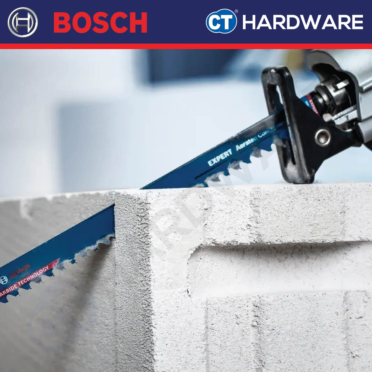 BOSCH 2608900408 (S1141HM) EXPERT AERATED CONCRETE RECIPROCATING SAW / SABRE SAW 9" CARBIDE TEETH FOR CONCRETE - 1PC