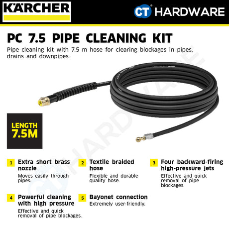 Karcher 26377290 PC 7.5 pipe cleaning kit