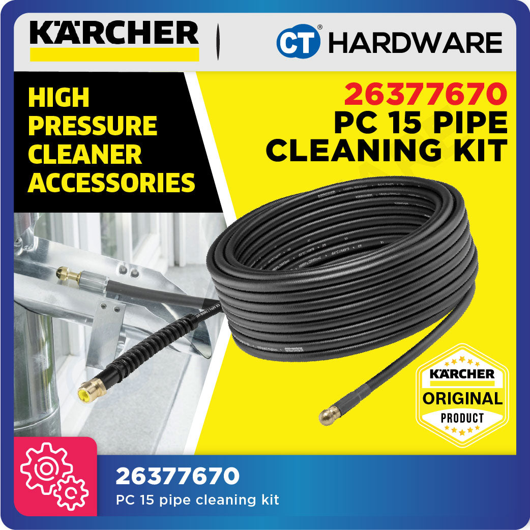 Karcher 26377670 PC 15, Pipe Cleaning Kit 15 Meter
