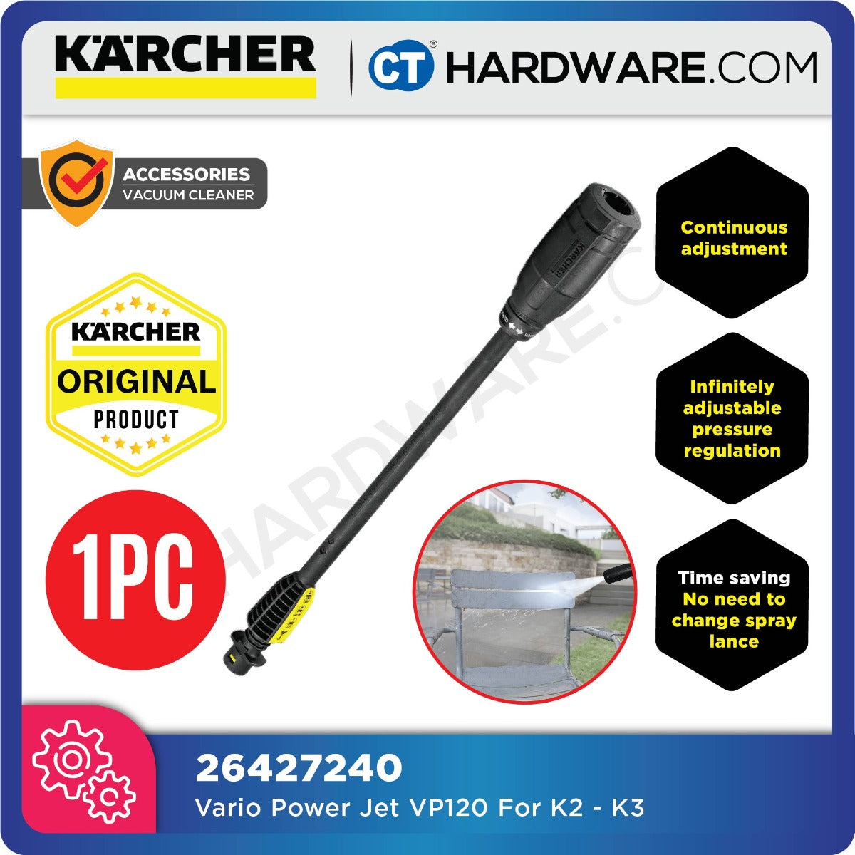 Karcher 26427240 VP 120 Vario Power Jet For K 2