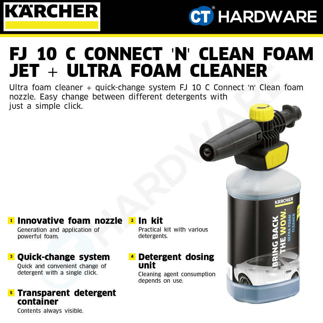 Karcher 26431430 FJ 10 C Connect 'n' Clean foam jet + Ultra Foam Cleaner