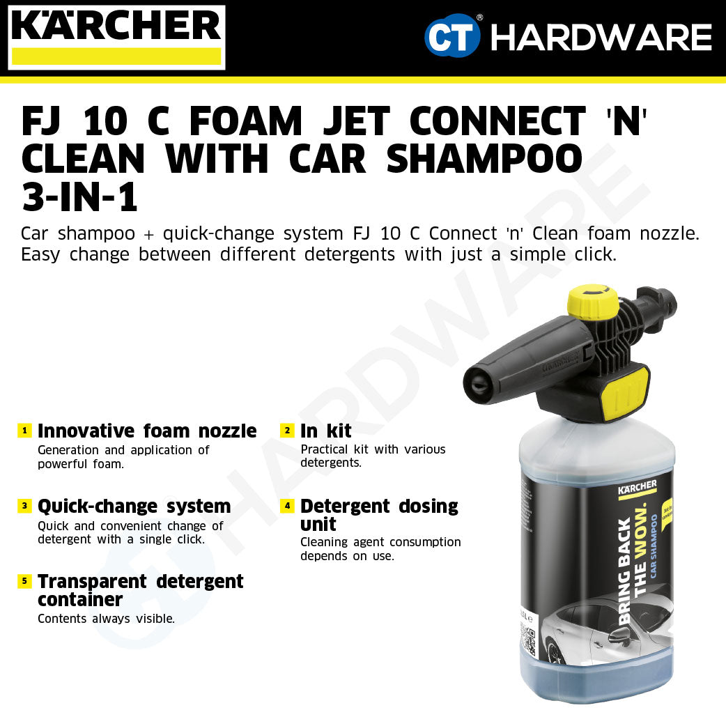 Karcher 26431440 FJ 10 C foam jet Connect 'n' Clean with car shampoo 3-in-1