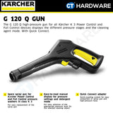 Karcher 26438230 G 120 Q high-pressure gun for all Kärcher K 3 Power Control and Full Control devices