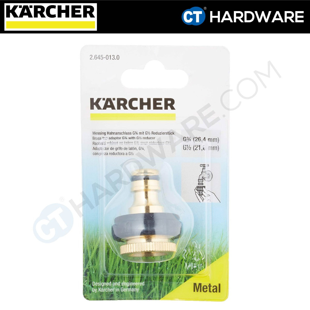 Karcher 26450130 Tap Adaptor  G3/4 W/ G1/2 Reducer