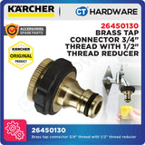 Karcher 26450130 Brass tap connector 3/4" thread with 1/2" thread reducer