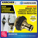Karcher 26450130 Brass tap connector 3/4" thread with 1/2" thread reducer