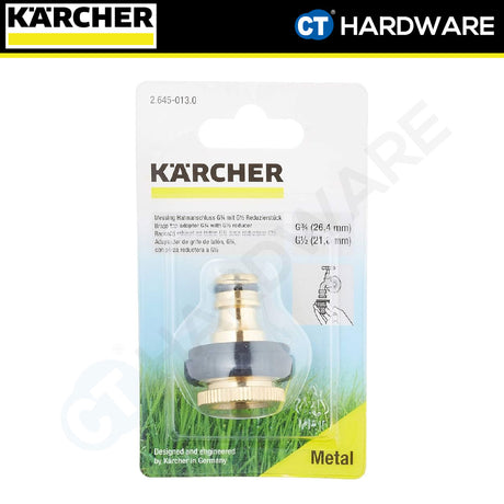 Karcher 26450130 Brass tap connector 3/4" thread with 1/2" thread reducer