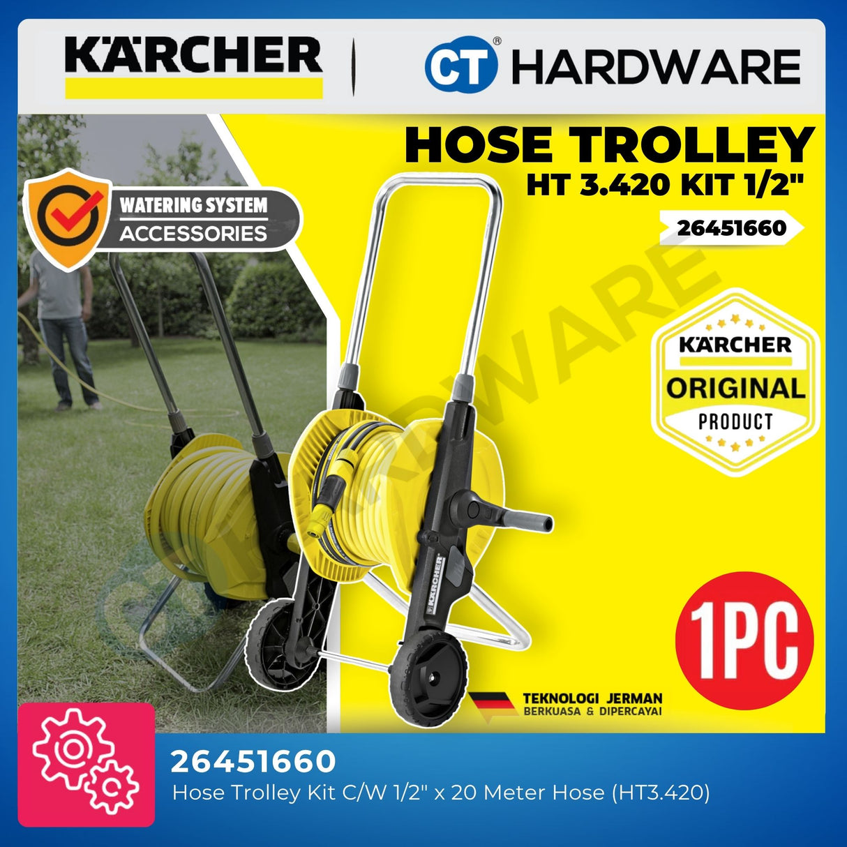 Karcher 26451660 Hose Trolley HT 3.420 Kit 1/2" 20M