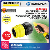 Karcher 26451920 Universal Hose Connector With Aqua Stop, Use In Hose 1/2", 5/8", 3/4"