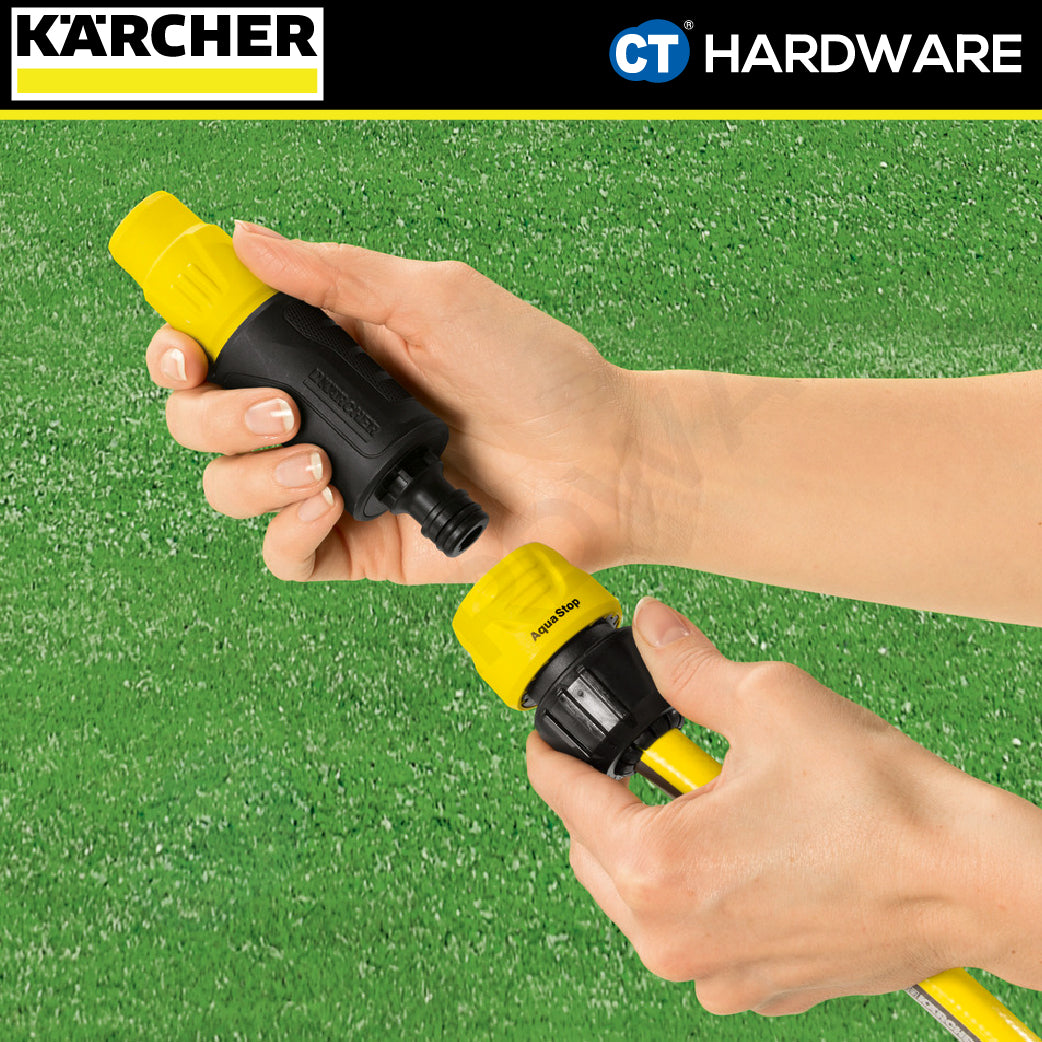 Karcher 26451920 Universal Hose Connector With Aqua Stop, Use In Hose 1/2", 5/8", 3/4"