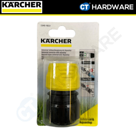 Karcher 26451920 Universal Hose Connector With Aqua Stop, Use In Hose 1/2", 5/8", 3/4"