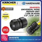 Karcher 26451970 Universal Hose Repair Unit, Hose Mender Use In Hose 1/2", 5/8", 3/4"