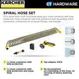 Karcher 26451780 Spiral Hose Come With 1x Multifunctional Spray & Wall Bracket
