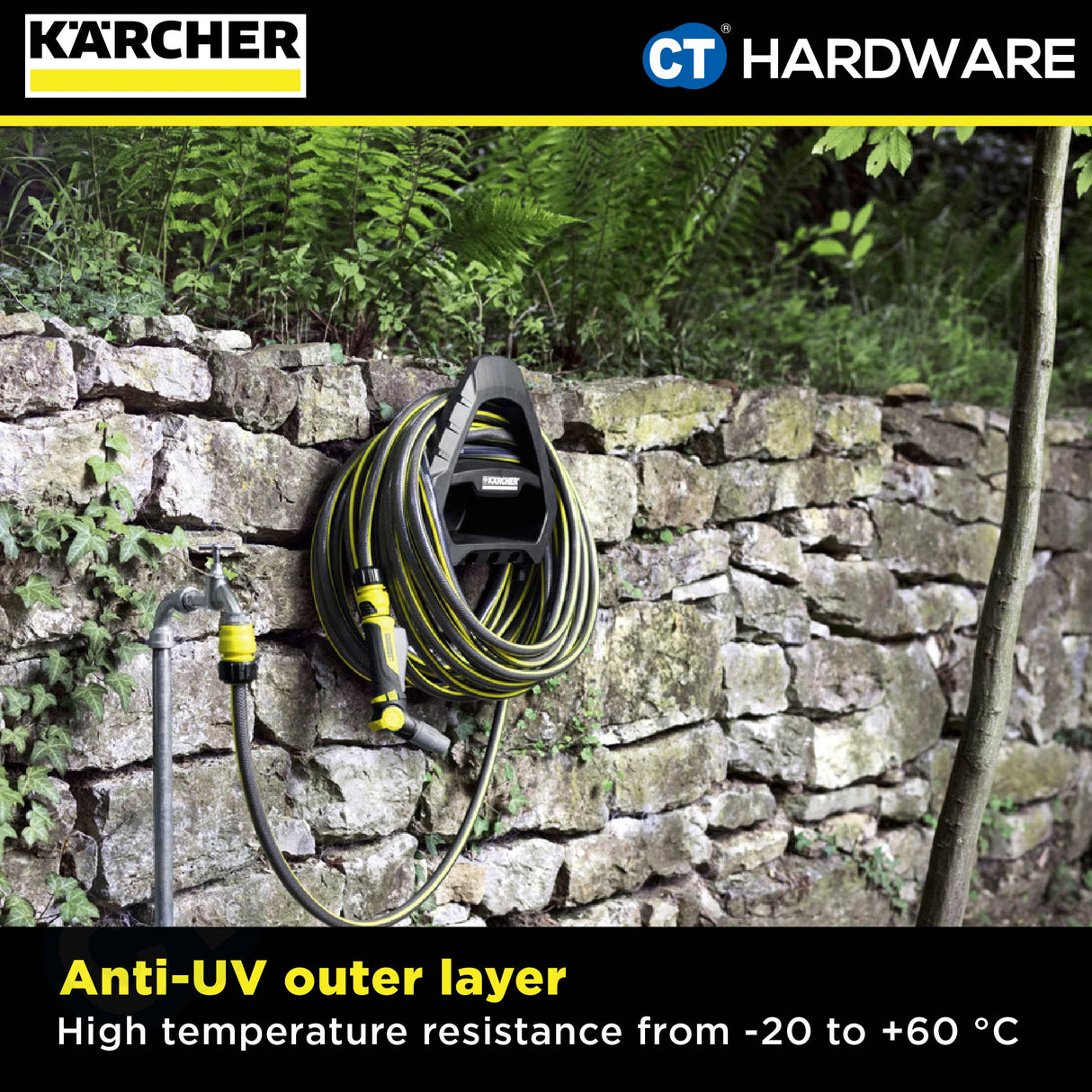 KARCHER 26453200 HOSE PERFORMANCE PLUS 5/8" x 25M (3 LAYERS REINFORCEMENT FIBER ANTI-UV & PHTHALATE-FREE)