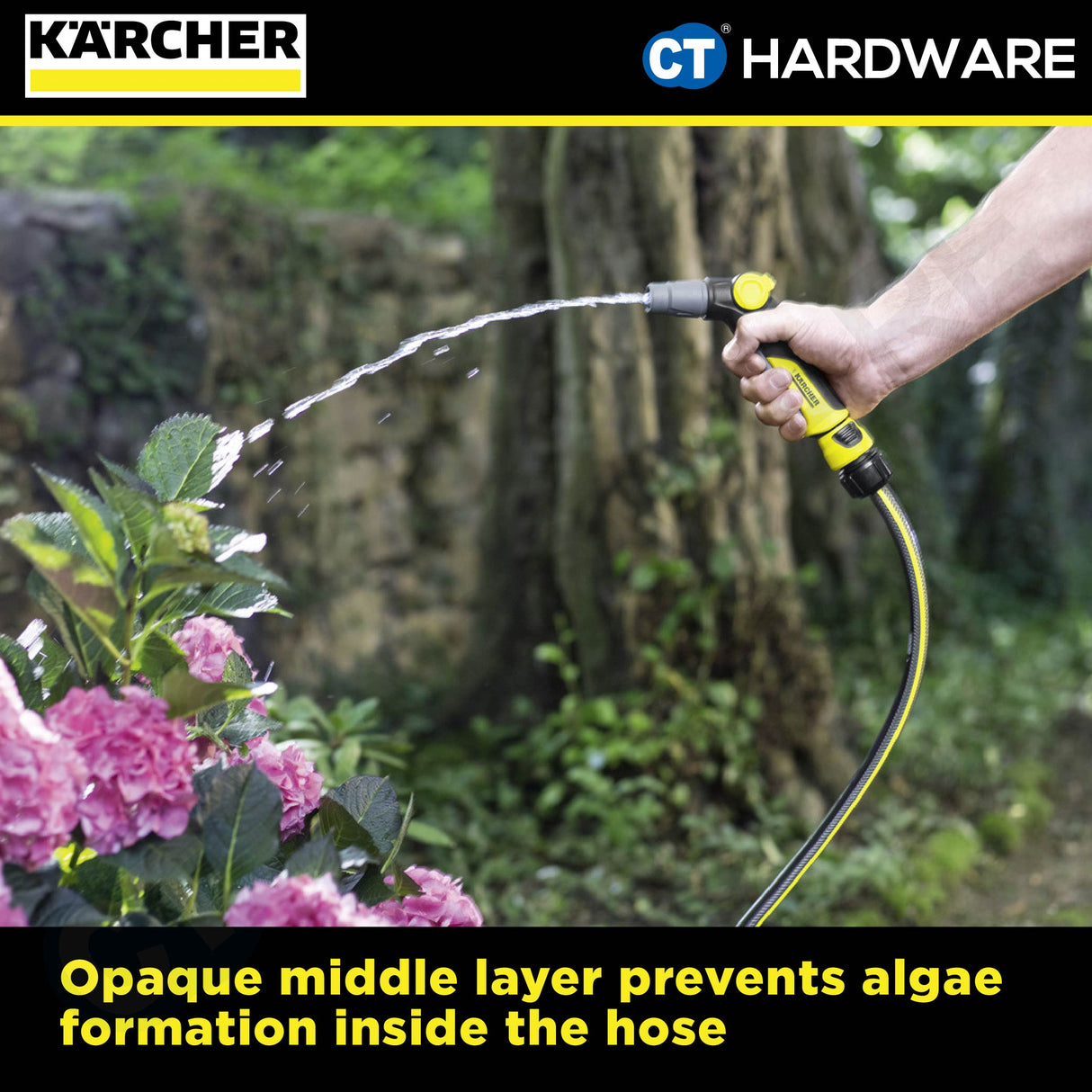 KARCHER 26453200 HOSE PERFORMANCE PLUS 5/8" x 25M (3 LAYERS REINFORCEMENT FIBER ANTI-UV & PHTHALATE-FREE)
