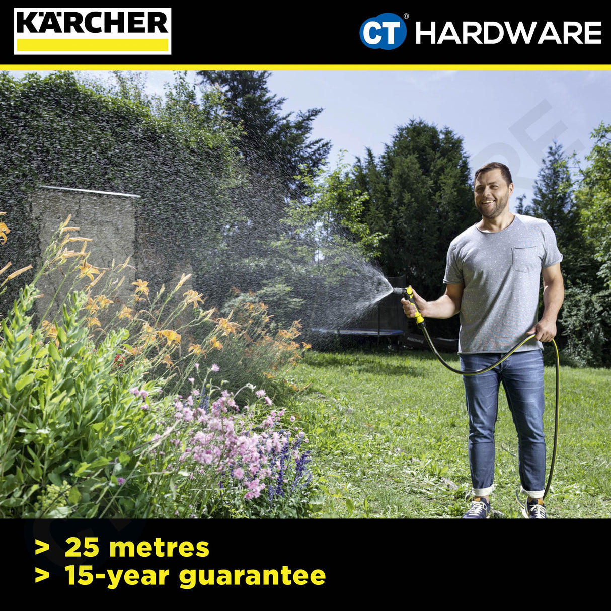 KARCHER 26453200 HOSE PERFORMANCE PLUS 5/8" x 25M (3 LAYERS REINFORCEMENT FIBER ANTI-UV & PHTHALATE-FREE)