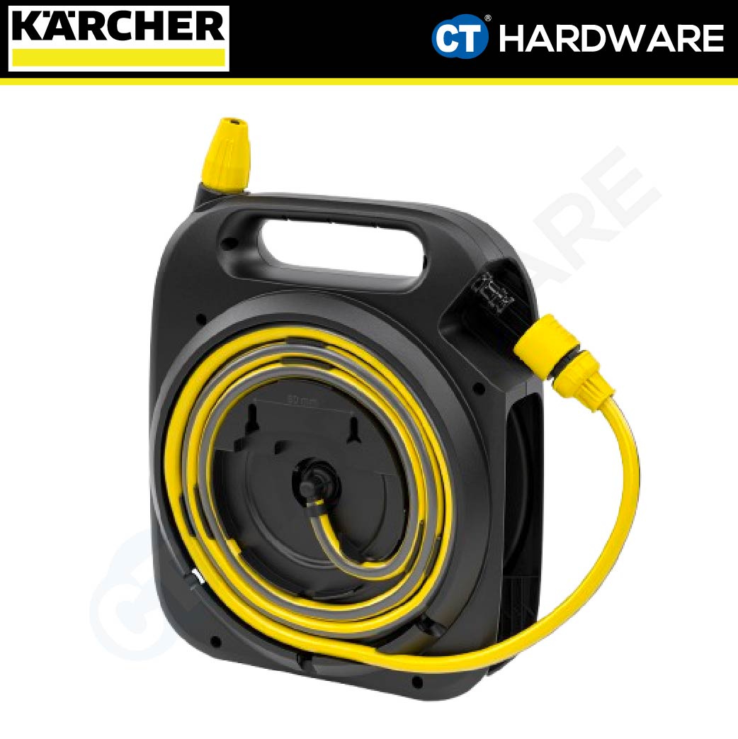 KARCHER 26453880 HBX2.10 COMPACT HOSE REEL WITH 5/16" X 10 METER WATERING SYSTEM HOSE FOR GARDEN [ 5 YEARS GUARANTEE ]
