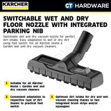 Karcher 28630000 Switchable Wet And Dry Vacuum Nozzle With Intergrated Parking Nib