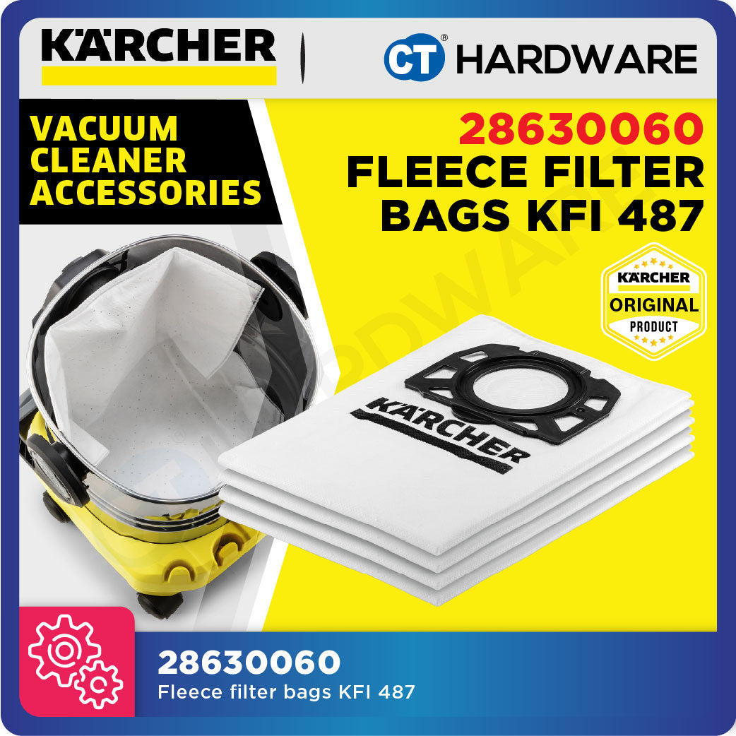 Karcher 28630060 Fleece Filter Bags KFI 487