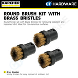 Karcher 28630610 Round brush kit with brass bristles