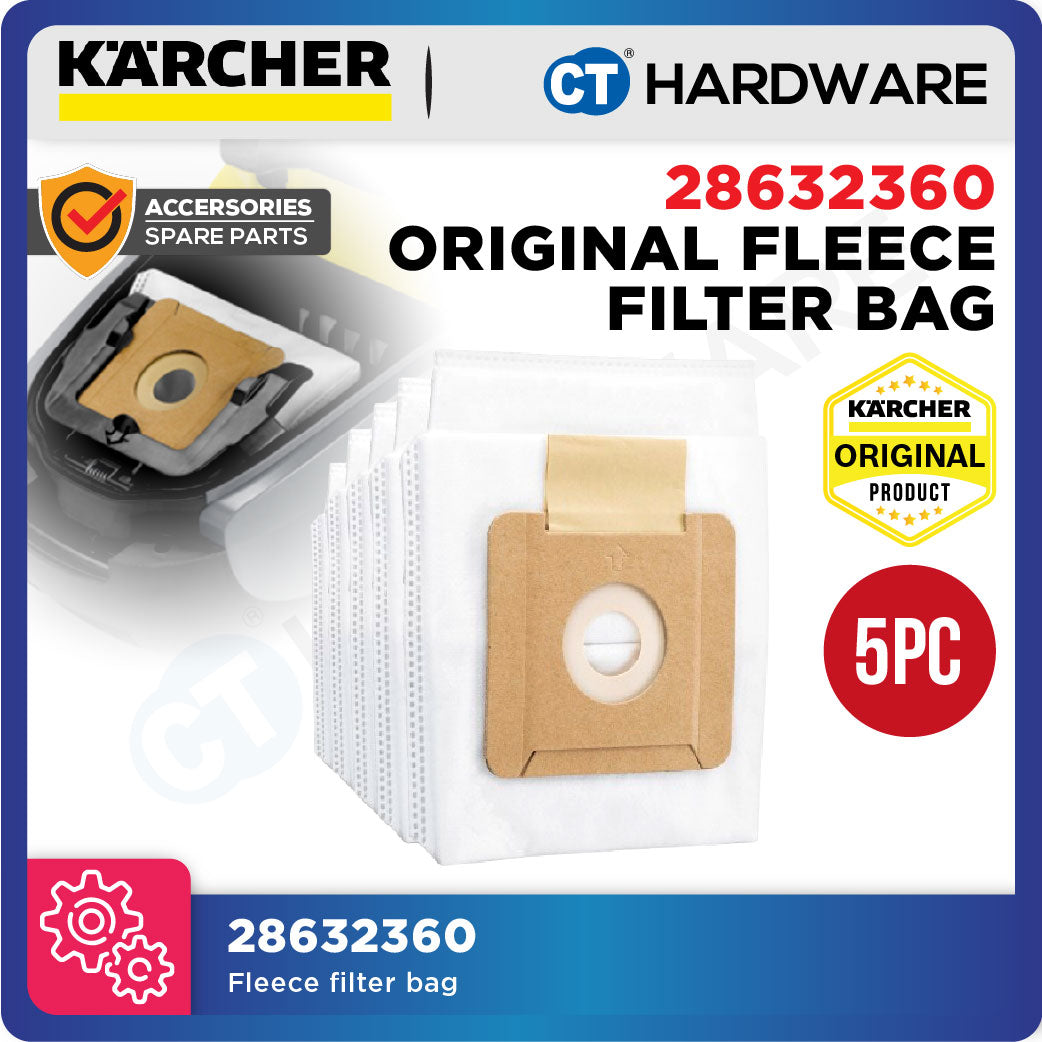 Karcher 28632360 Fleece filter bag suitable for VC 2 Vacuum Cleaner