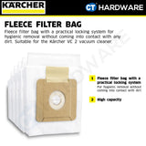 Karcher 28632360 Fleece filter bag suitable for VC 2 Vacuum Cleaner
