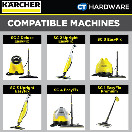 Karcher Microfibre Cloth Set with Garment Steamer for SC Series Steam Cleaner | 28632590 + 28633320 | Offer Set