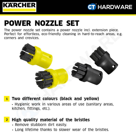Karcher 28632640 Round Brush Set For Steam Cleaner